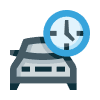 rent hire car auto vehicle clock time period icon 3