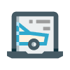 rent hire laptop car auto vehicle icon 4