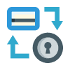 rent hire payment credit card money keyhole lock exchange deal icon 5