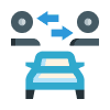 rent hire renters employers transfer people car auto vehicle icon 6