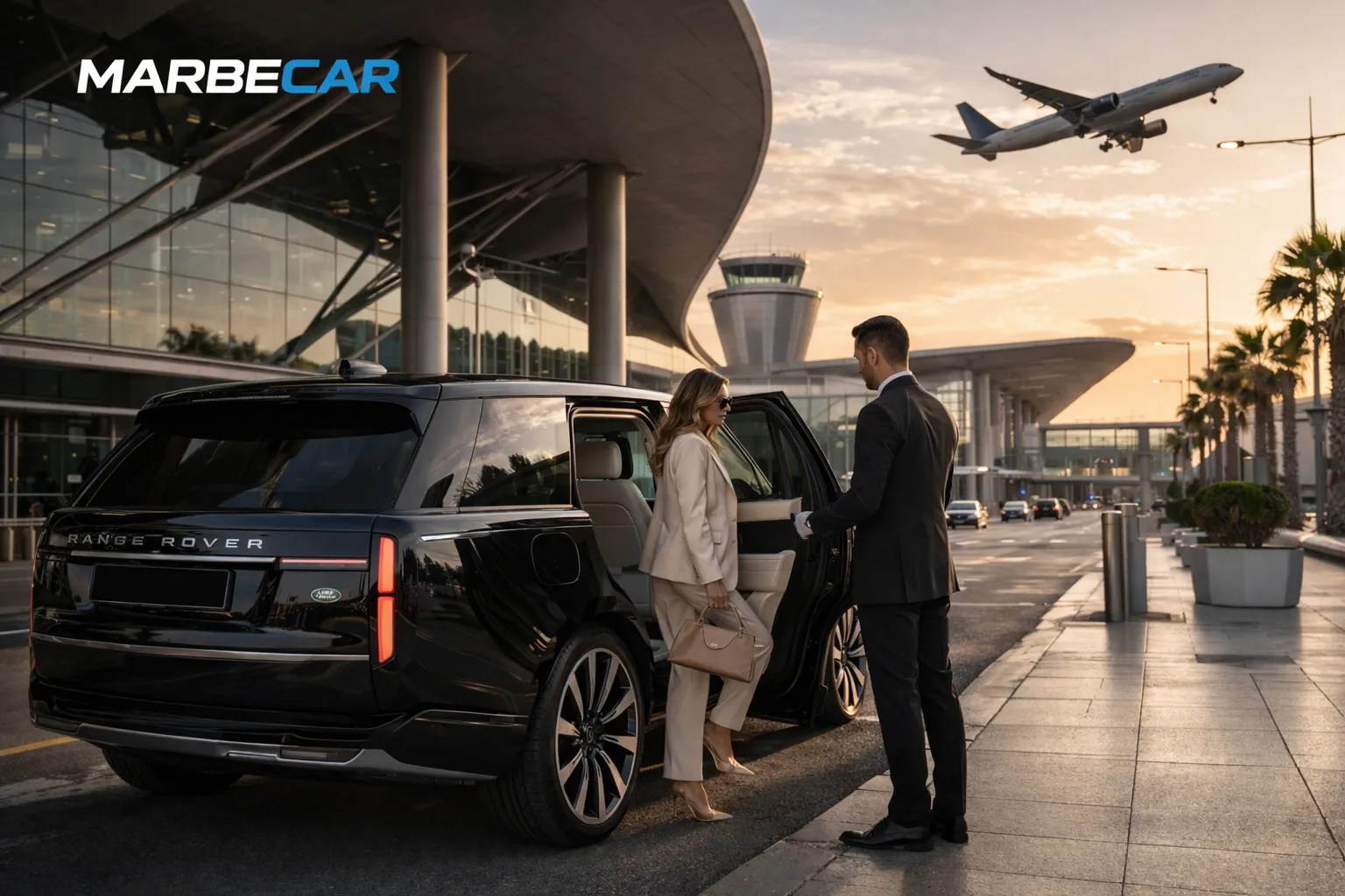 Marbecar Chauffeur Welcoming Client at Malaga Airport