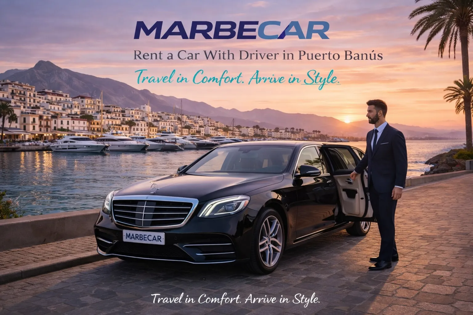 car rental with driver in puerto banus